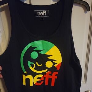 Neff Black Tank with Multicolor Graphic